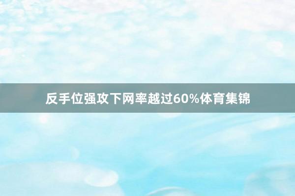 反手位强攻下网率越过60%体育集锦