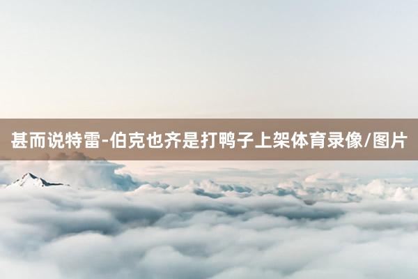 甚而说特雷-伯克也齐是打鸭子上架体育录像/图片