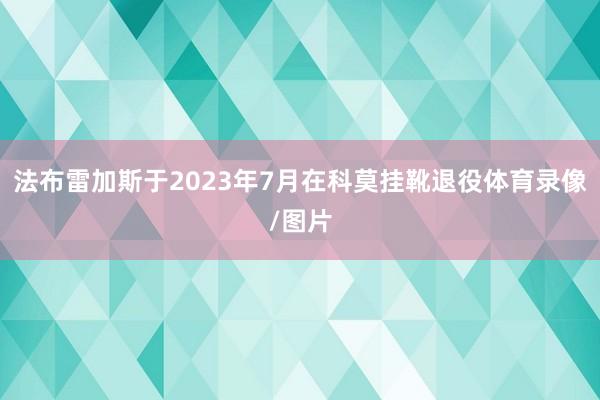 法布雷加斯于2023年7月在科莫挂靴退役体育录像/图片