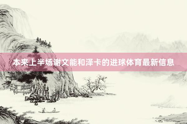 本来上半场谢文能和泽卡的进球体育最新信息