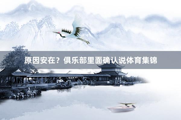 原因安在？俱乐部里面确认说体育集锦