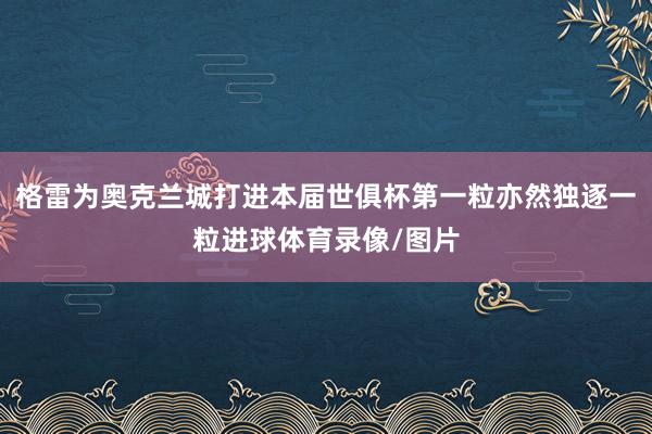 格雷为奥克兰城打进本届世俱杯第一粒亦然独逐一粒进球体育录像/图片