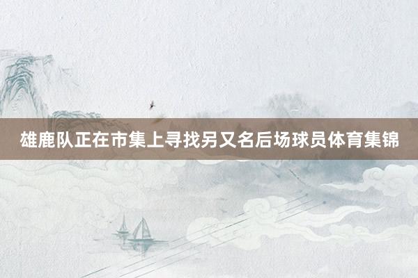 雄鹿队正在市集上寻找另又名后场球员体育集锦