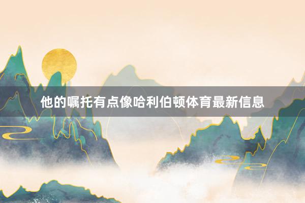 他的嘱托有点像哈利伯顿体育最新信息