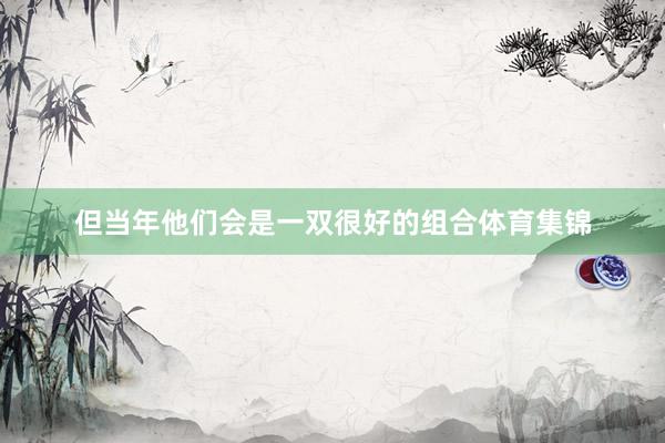 但当年他们会是一双很好的组合体育集锦