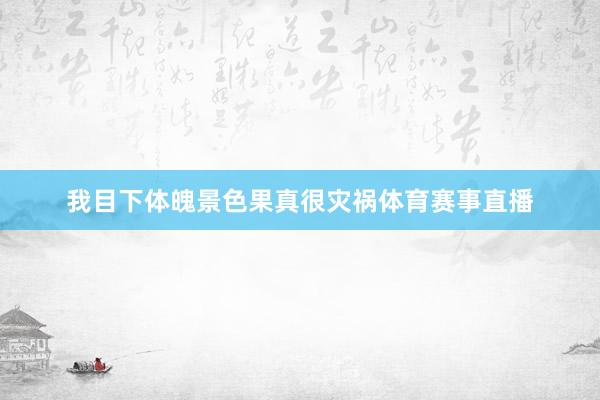 我目下体魄景色果真很灾祸体育赛事直播