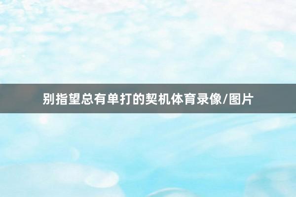 别指望总有单打的契机体育录像/图片