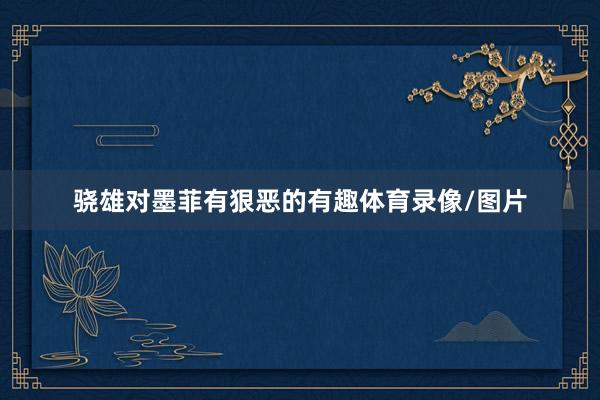 骁雄对墨菲有狠恶的有趣体育录像/图片