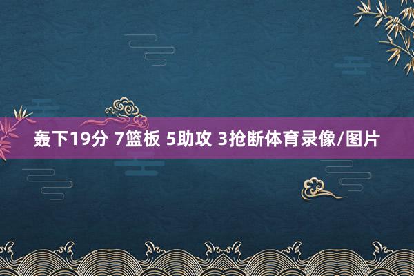 轰下19分 7篮板 5助攻 3抢断体育录像/图片